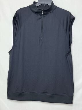 FootJoy Men’s Large Black 1/4 Zip Windshirt Vest 1006520 Golf Outerwear Jacket
